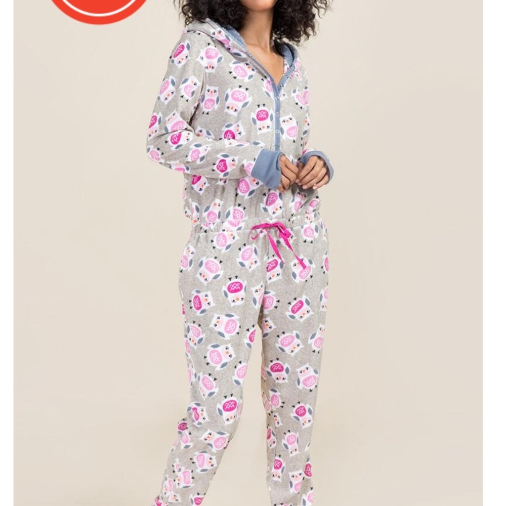 Lindsay Chubby Owl Onesie / Fleece Onesie! Size XS